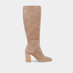 Fynn Wide Calf Boots Truffle Suede Urban Optimized