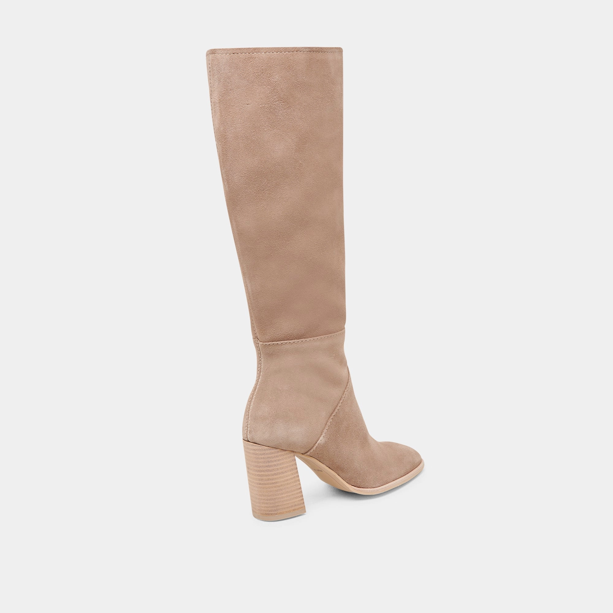 Subtle Tone Fynn Wide Calf Boots Truffle Suede