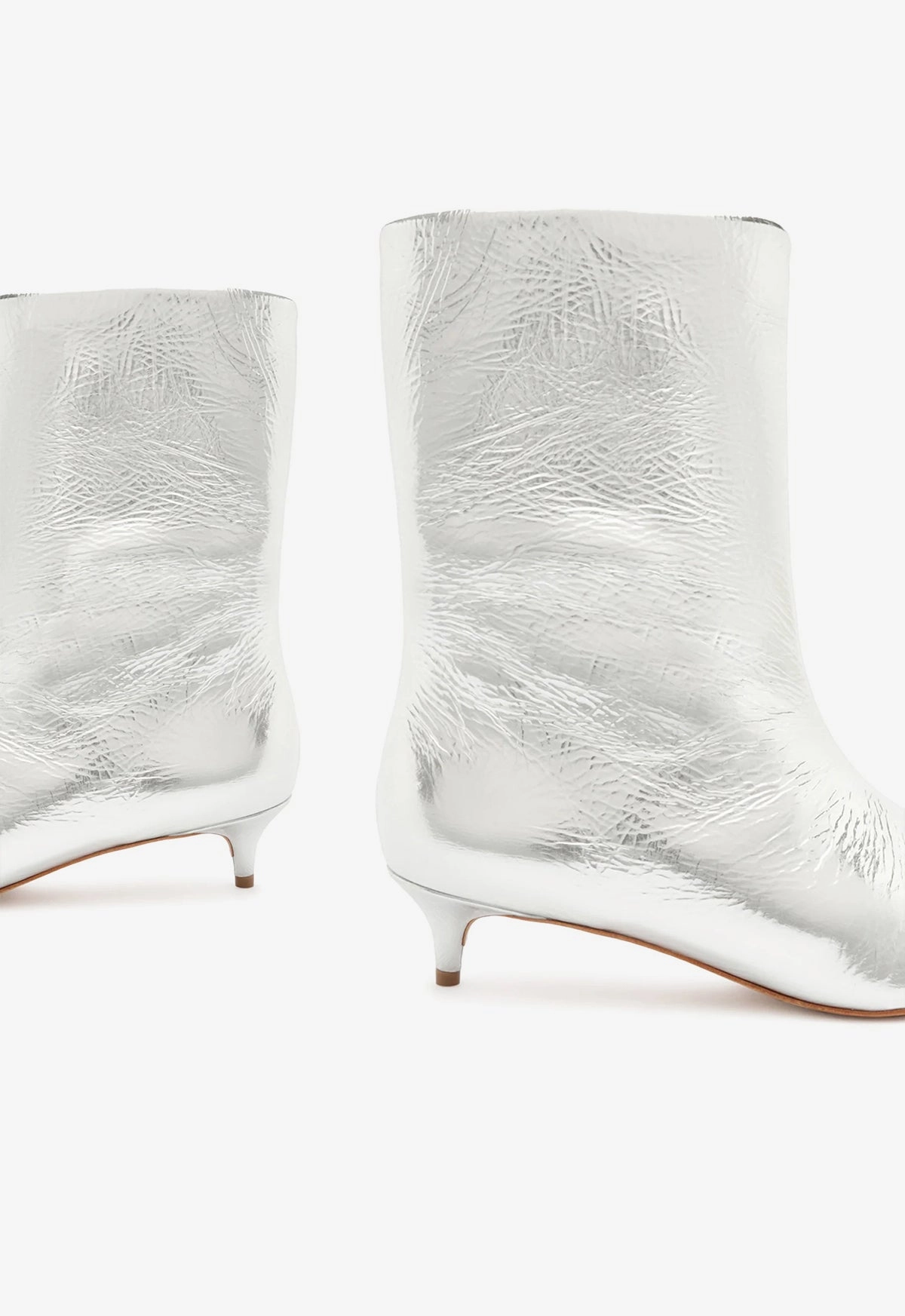 Smooth Silhouettes Flexible Everyday Gail Smashed Metallic Bootie
