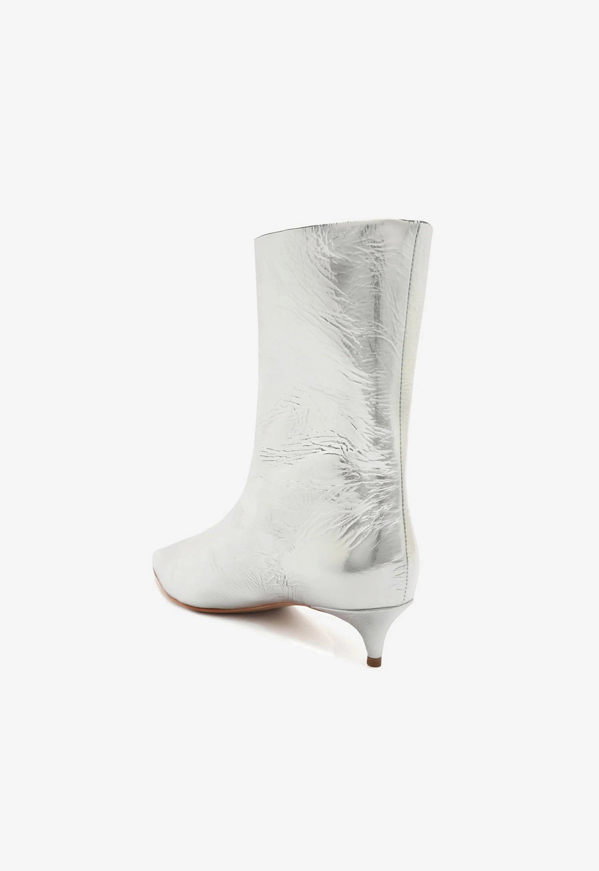 Gail Smashed Metallic Bootie Design In Motion Bold Minimal