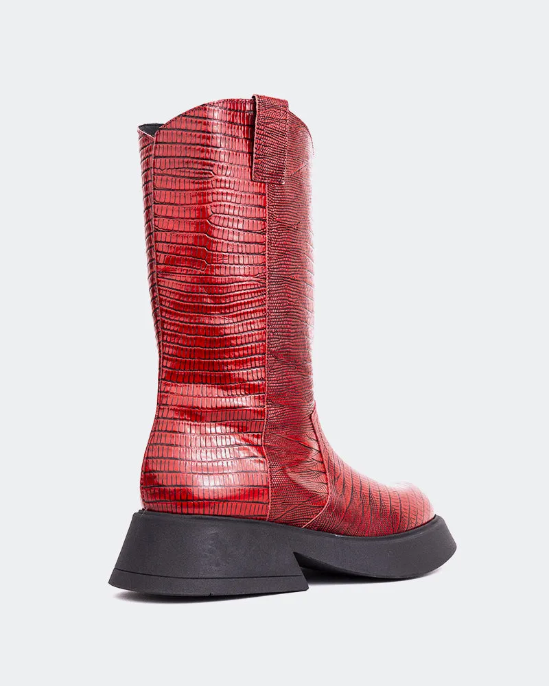 Go-Anywhere Style Gaulle Red Leather