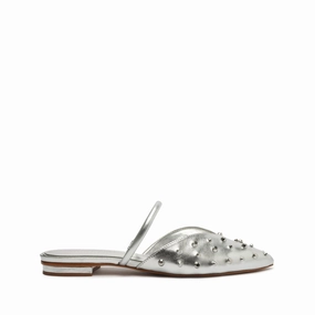 Gayle Metallic Leather Flat Smart And Simple