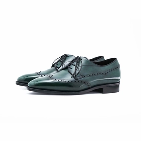 Calder Wingtip Derby - Emerald Green Vibe-Proof