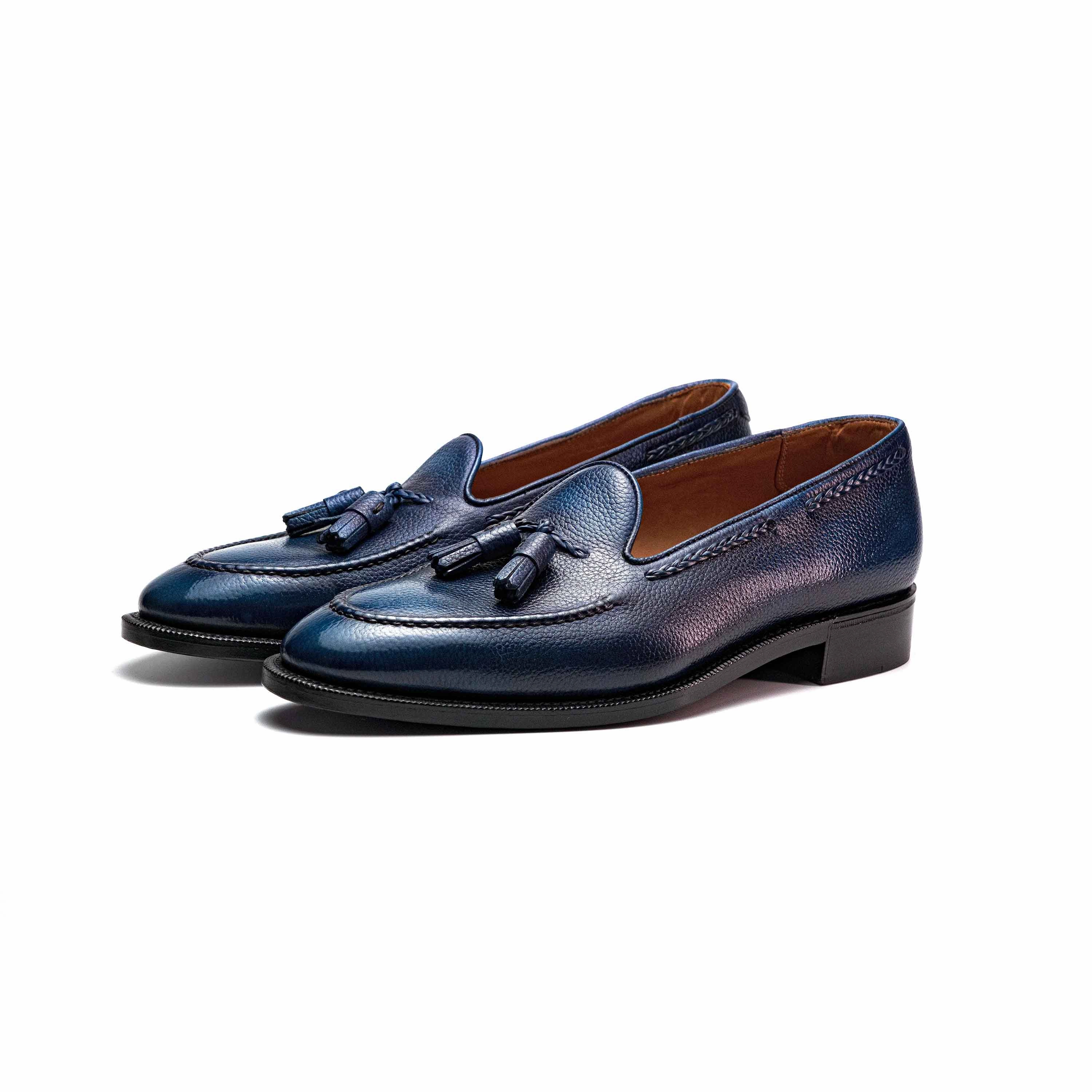 Gillespie Tassel Loafer - Marina Handmade Patina Future Fit In-Motion Look