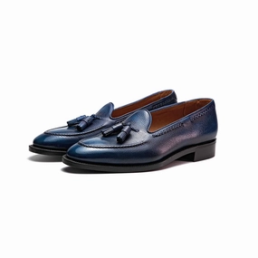 Gillespie Tassel Loafer - Marina Handmade Patina Future Fit In-Motion Look