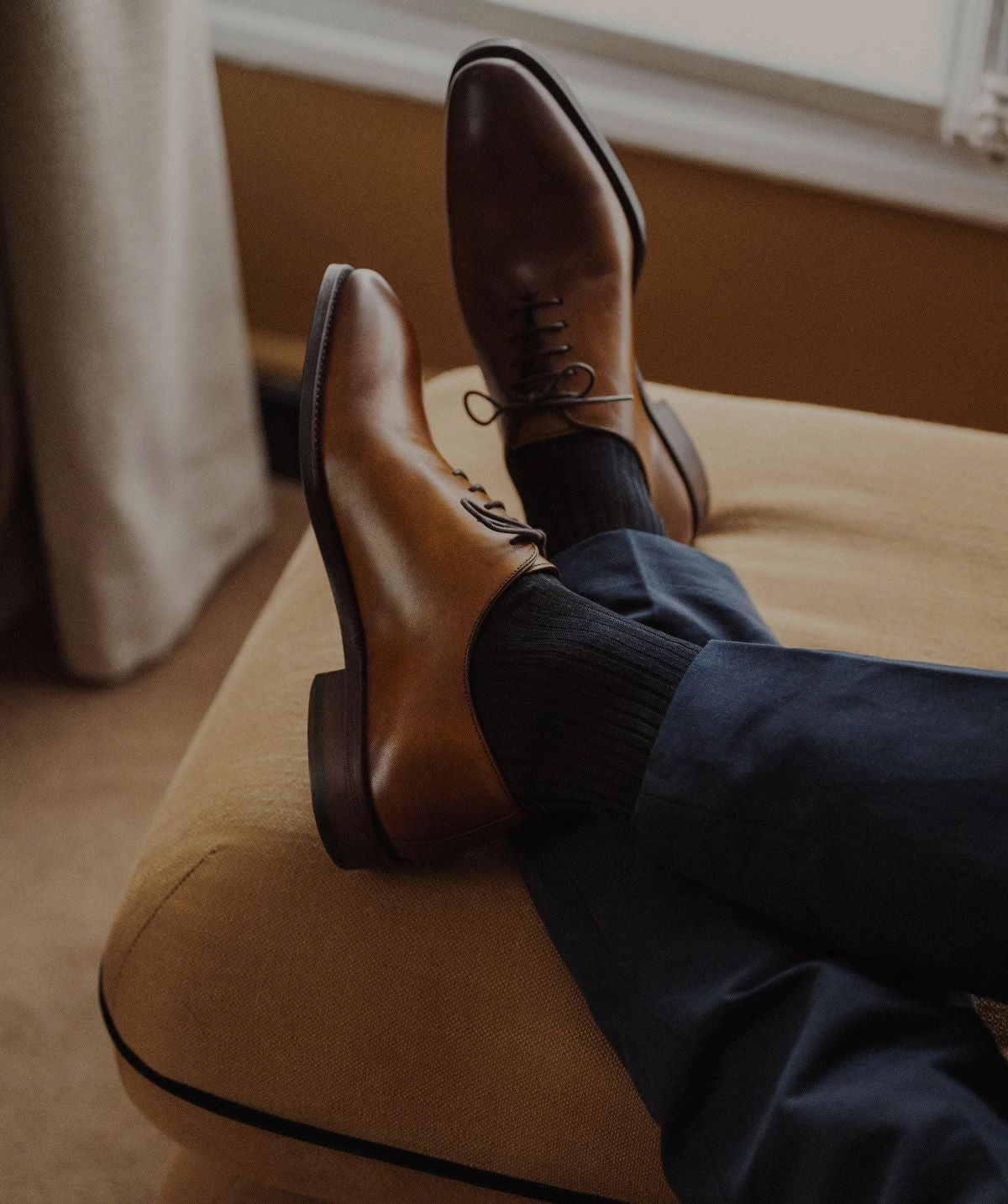 Giulia Patinated Brown Oxford Shoes Intentional Vibe Style In Action