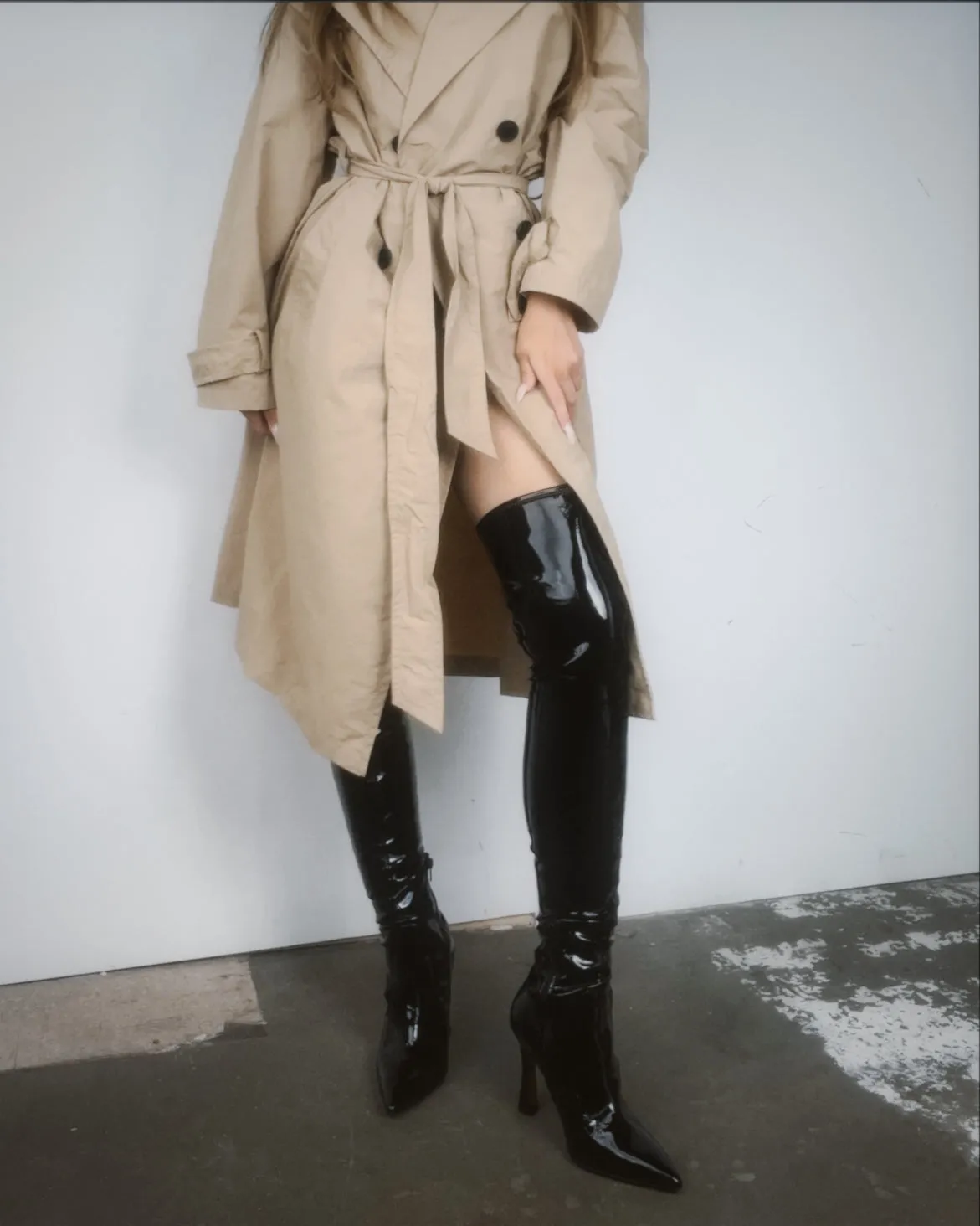 Tailored For Life Giverny Black Patent Stretch