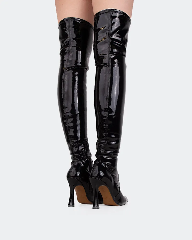 Core Function Ready-To-Flow Giverny Black Patent Stretch