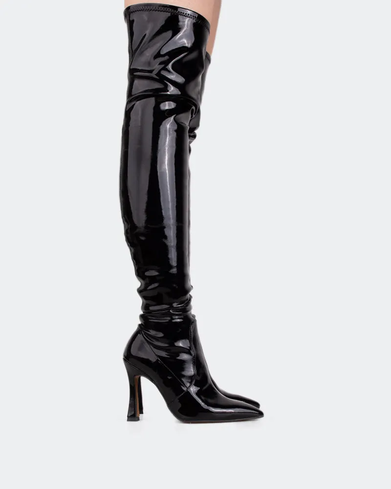 Giverny Black Patent Stretch Easy Fit System