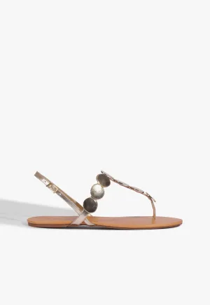 Ready To Flex Made To Flex Acacia Gold Leather Sandal
