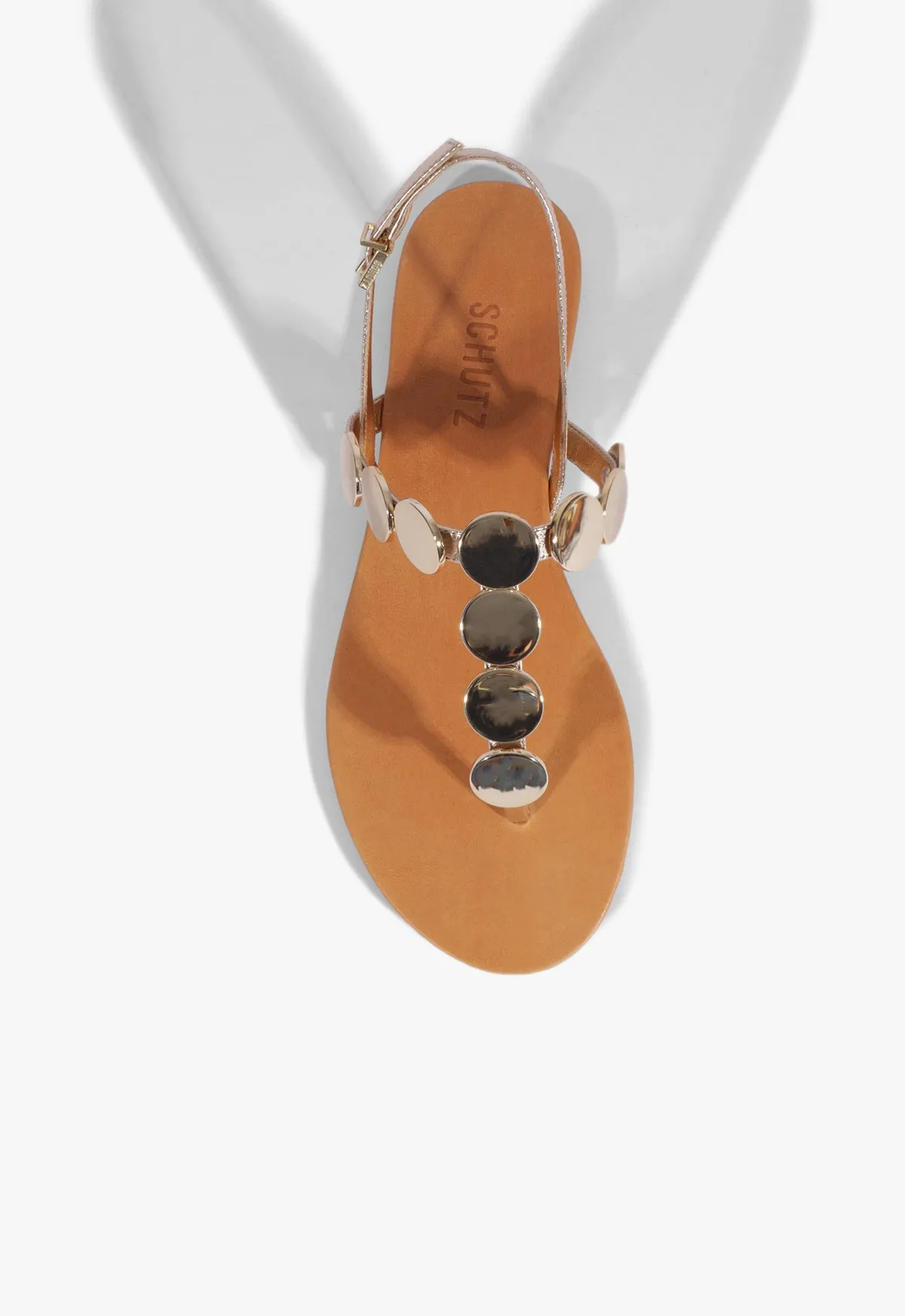 Future-Ready Looks Acacia Gold Leather Sandal