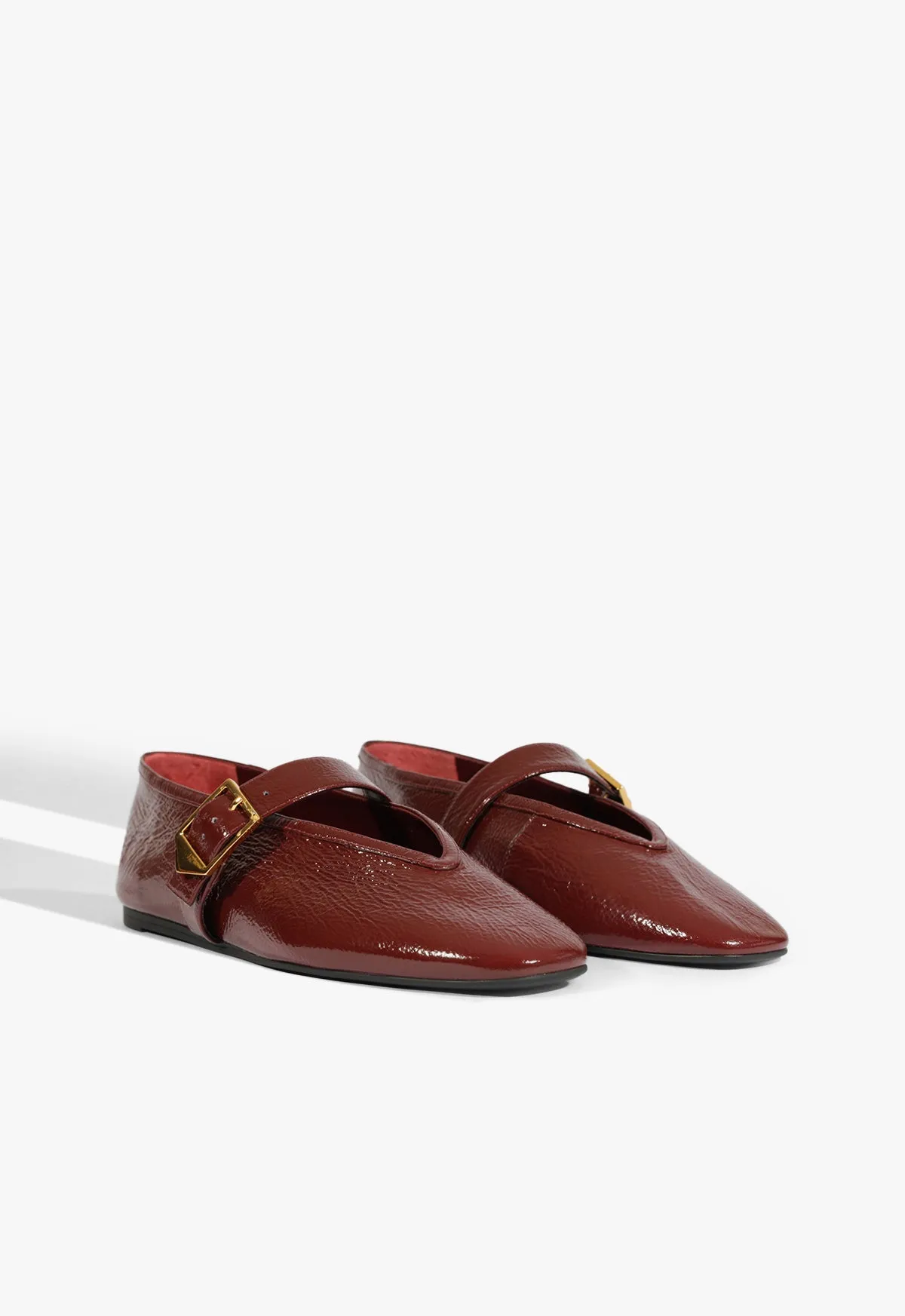 Functional Calm Courtney Buckle Patent Flat