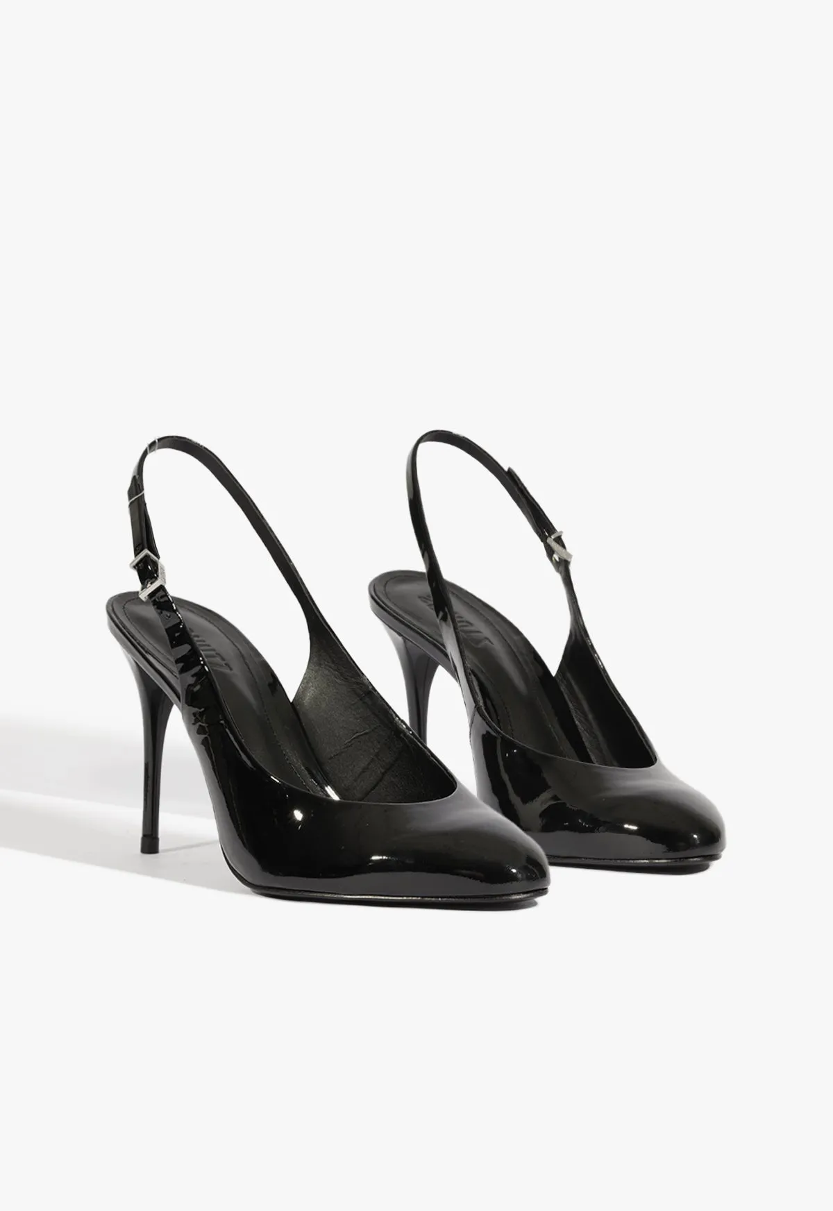Coolly Crafted Integrated Cool Geraldine Sling Patent Pump