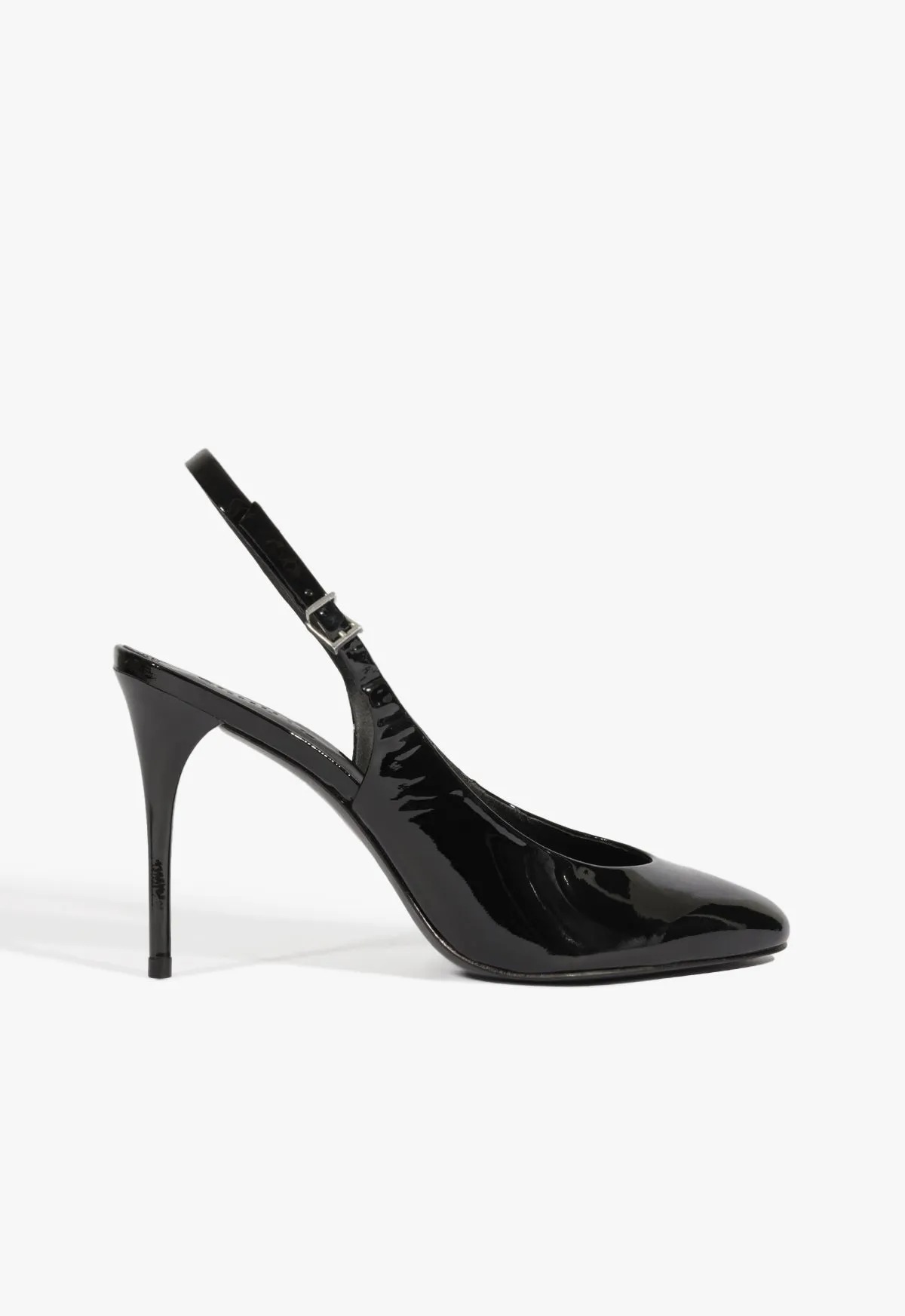 Geraldine Sling Patent Pump Quiet Performance