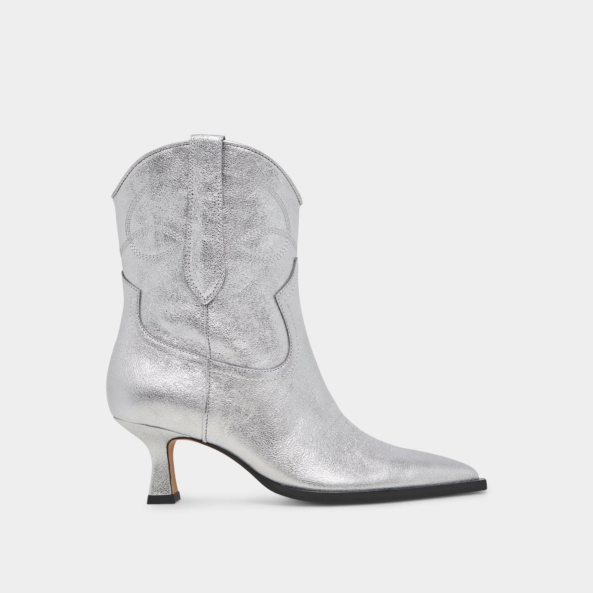 Angel Booties Silver Metallic Leather Crafted Now