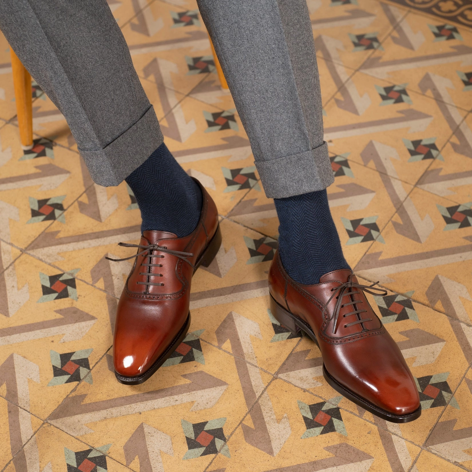 Marcel Adelaide Oxford Mto - Brown & Cognac Patina Adaptable Pieces Modern Casuals