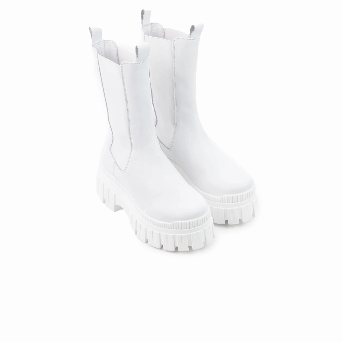 Goyle White Leather Living In Style