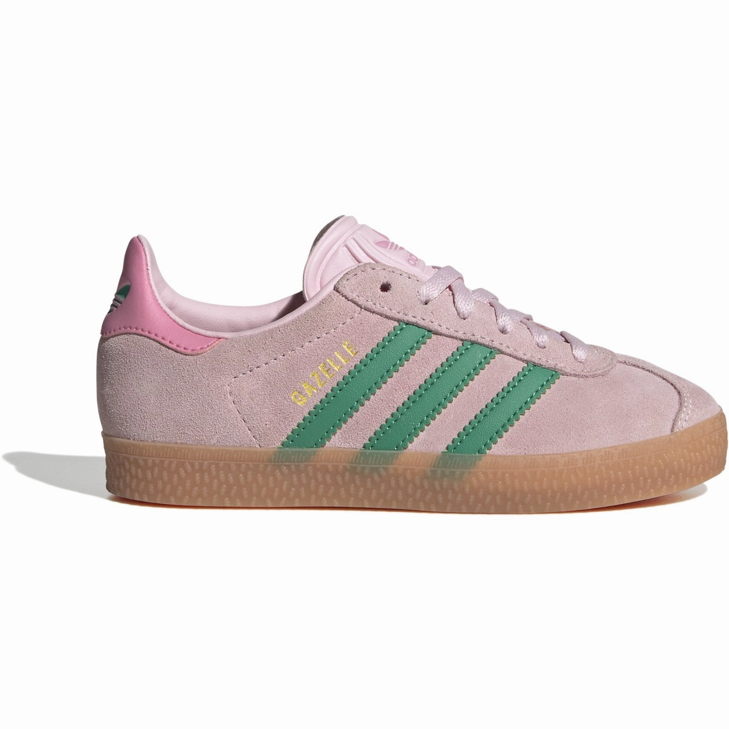Adidas Originals Clear Pink Court Green Bliss Pink Gazelle C Sneakers Designed With Rhythm