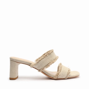 No-Fuss Fit Structured Motion Amely Mid Block Linen Sandal