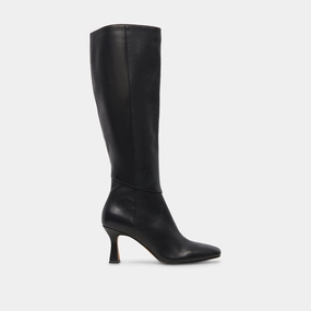 Less Is Bold Gyra Extra Wide Calf Boots Black Leather