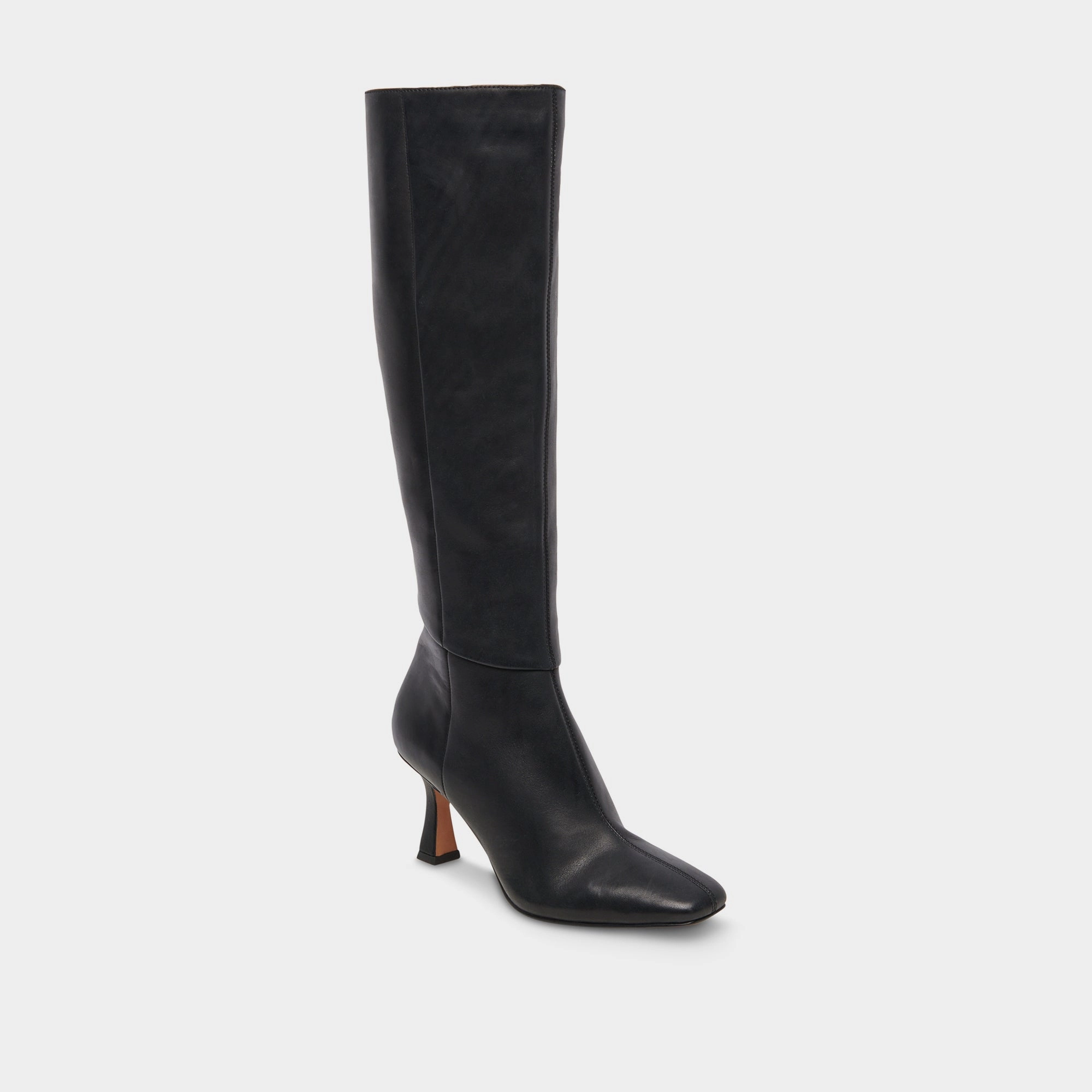 Gyra Extra Wide Calf Boots Black Leather Essential Uniform Responsive Design