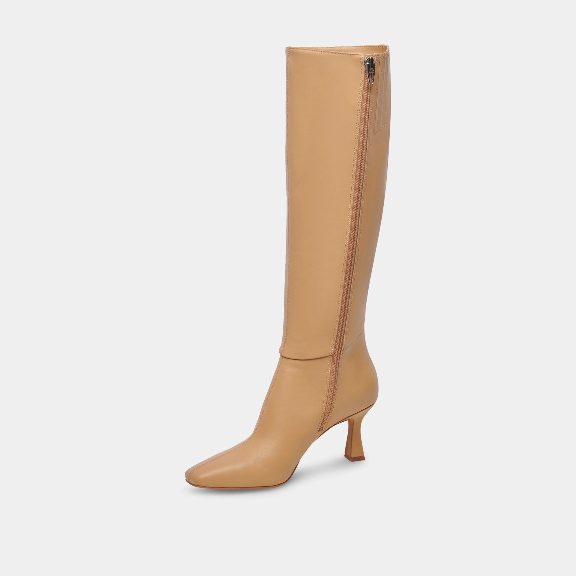 Your Rhythm Layer Gyra Wide Calf Boots Tan Leather