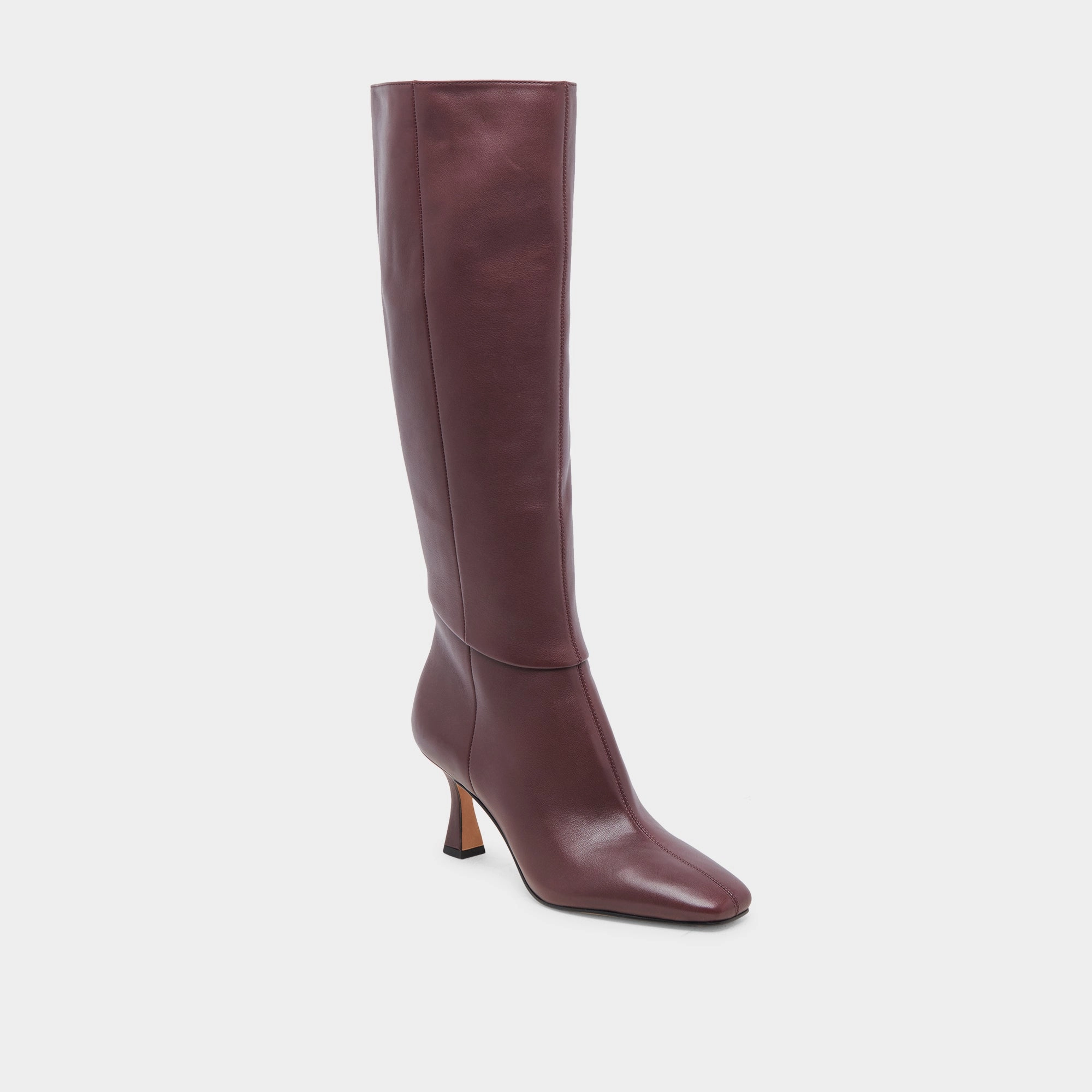 Pure Urban Urban Clarity Wear Gyra Wide Calf Boots Wine Leather