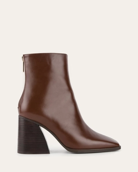 Fluid-Form Design Edge And Ease Hattie High Ankle Boots Chestnut Leather