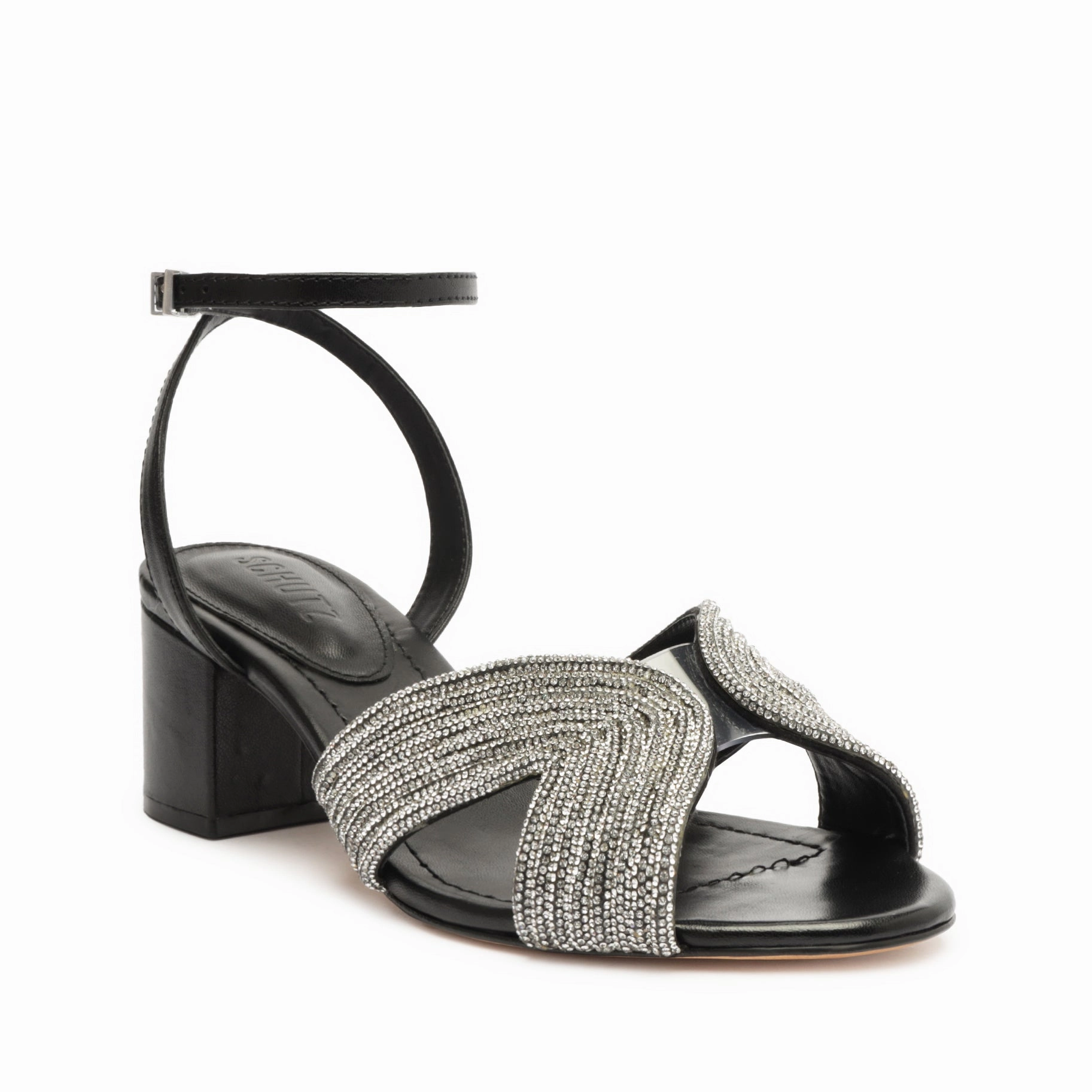 Hattie Mid Block Leather Sandal Smart Casual Refined Silhouette