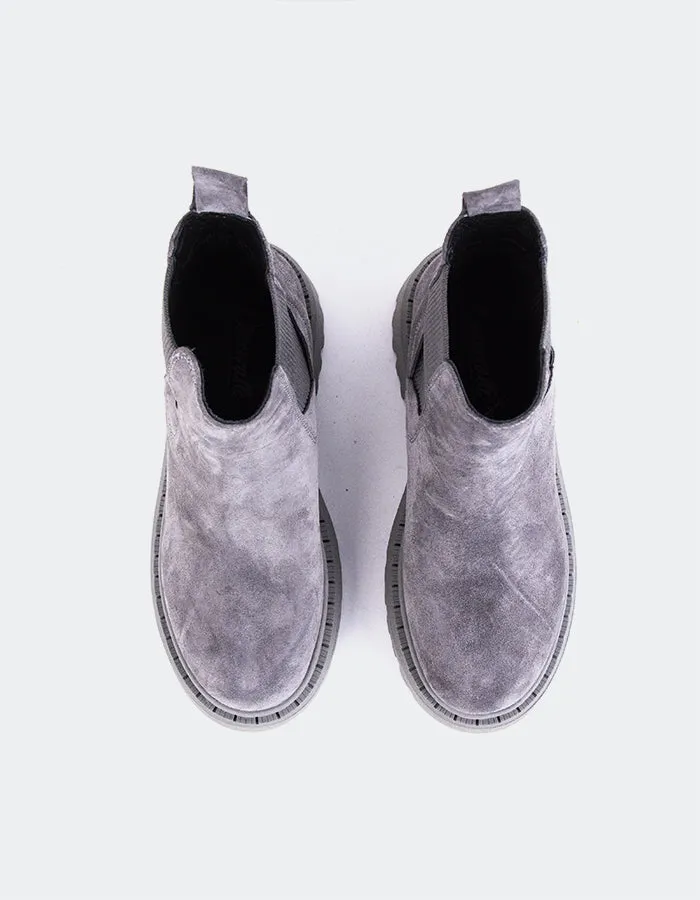 Fluid-Form Design Hayes Grey Suede