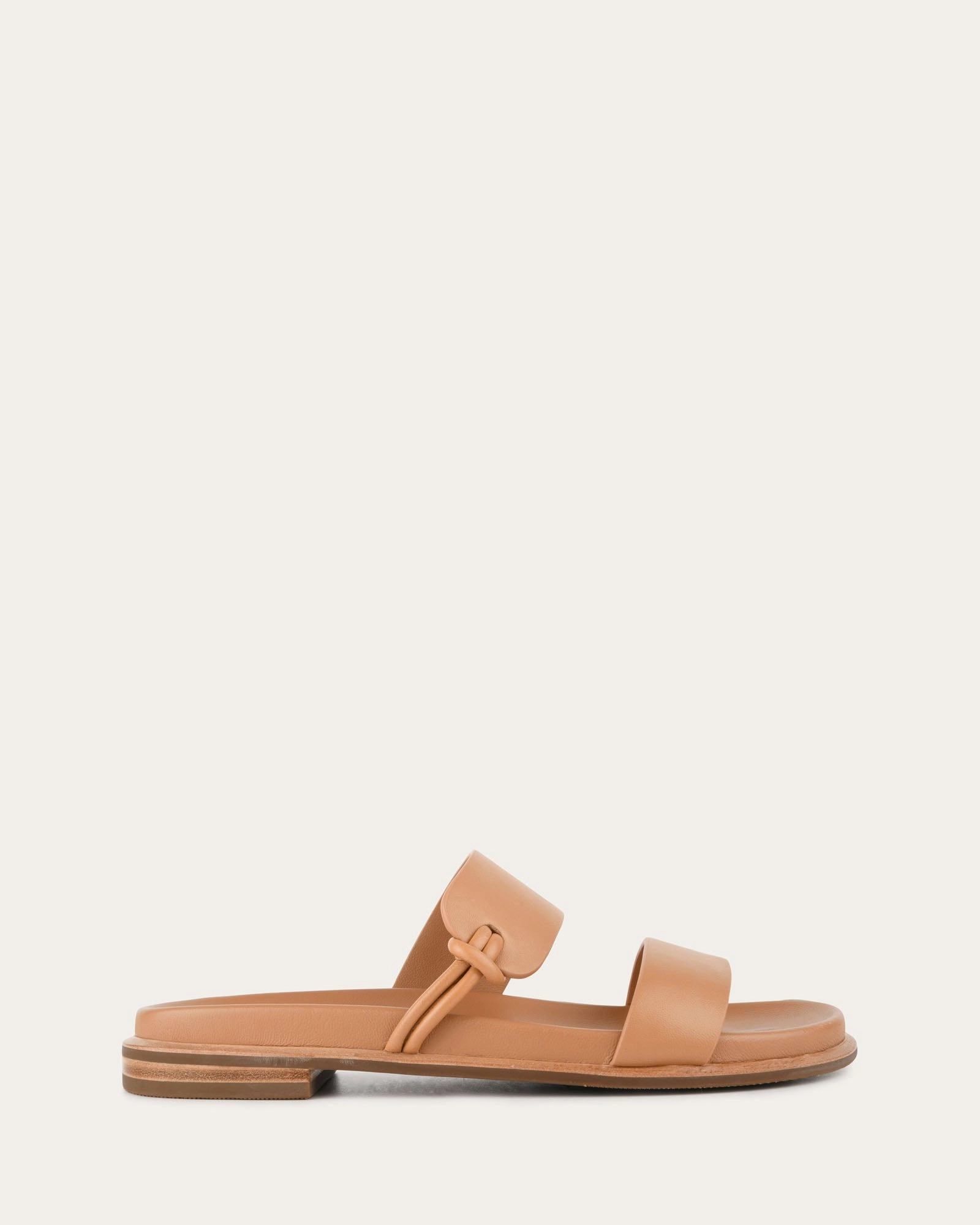 Smooth Silhouettes Hayes Flat Sandals Toffee Leather