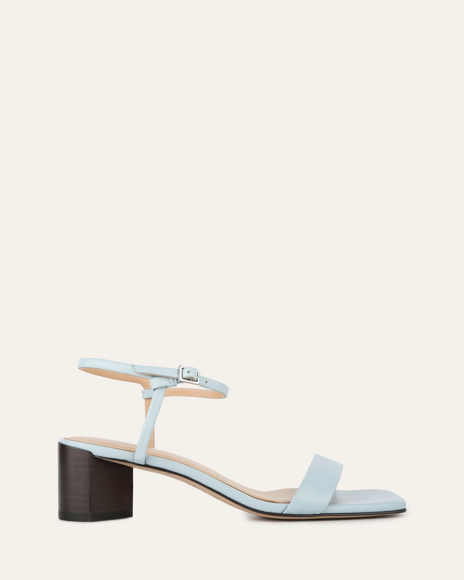 Refined Feel Coolly Crafted Helen Mid Sandals Dusty Blue Leather
