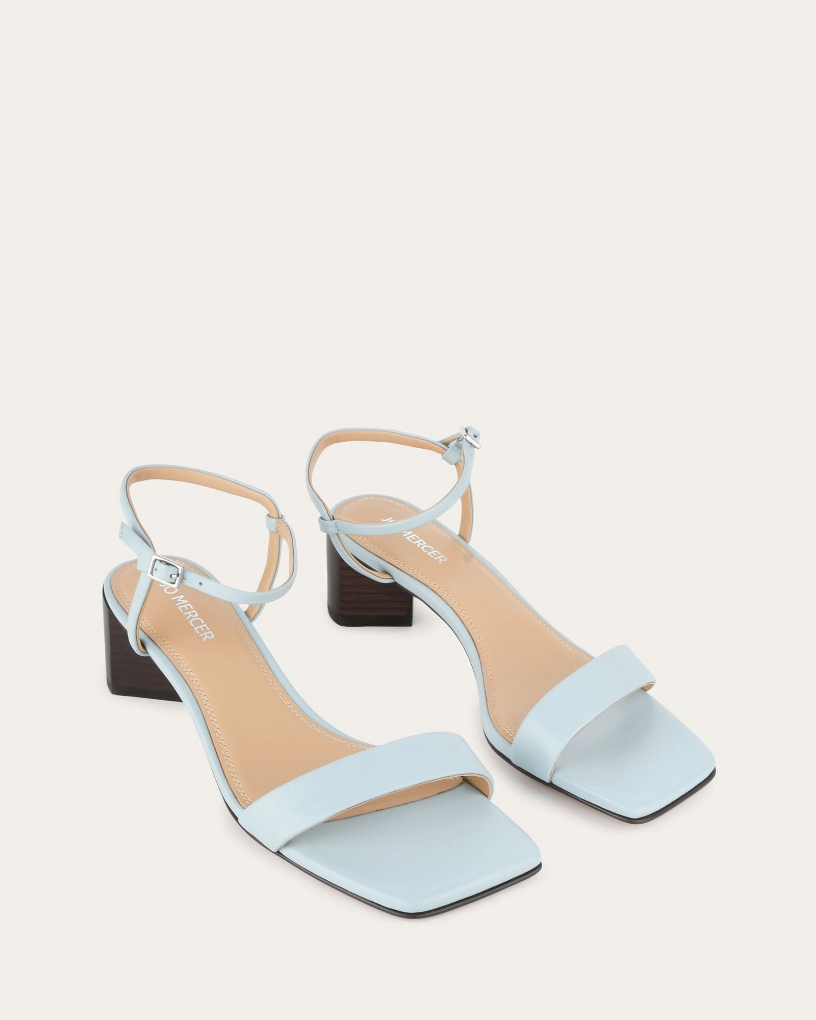 Helen Mid Sandals Dusty Blue Leather Form Meets Calm
