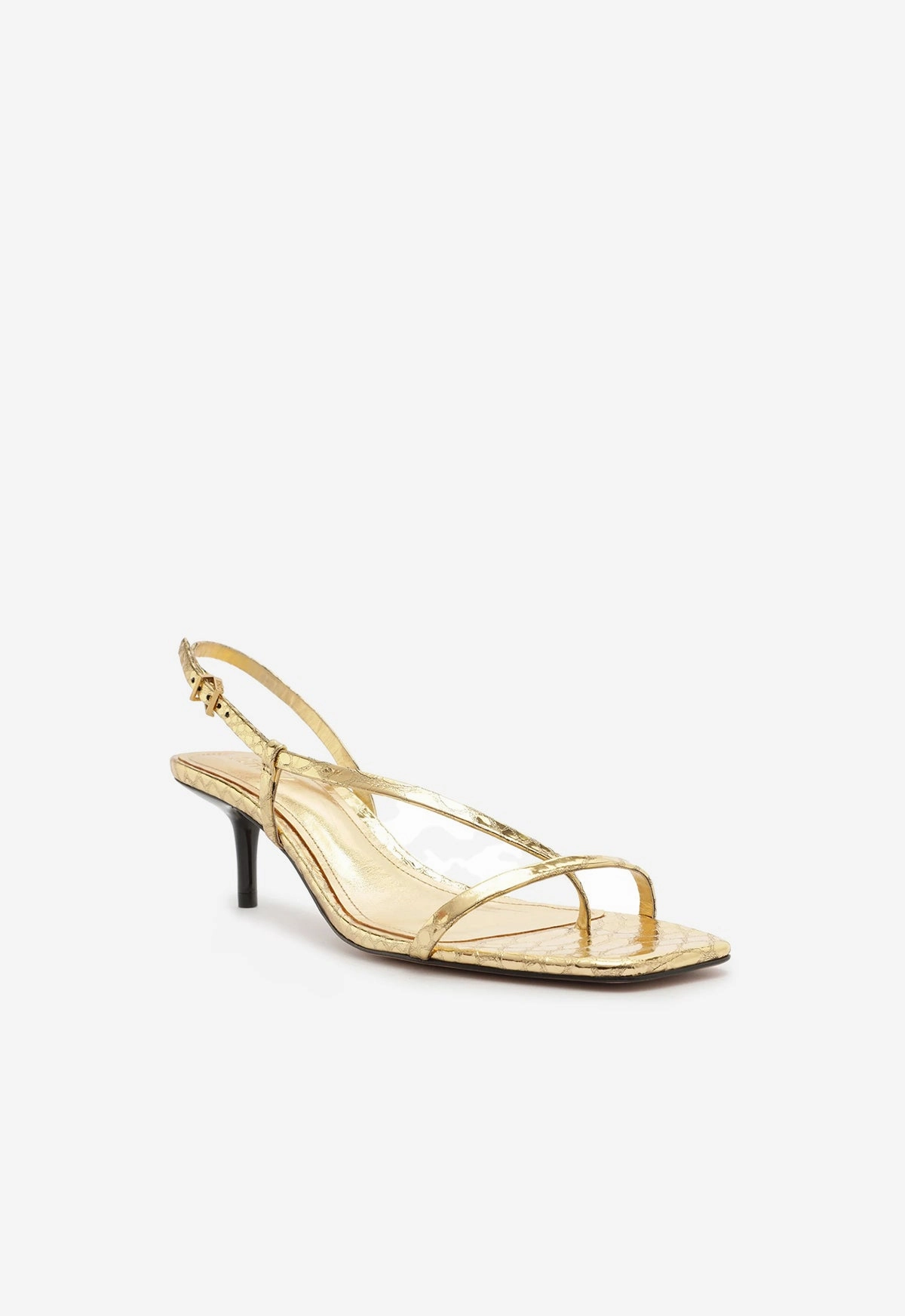 Engineered Profile Mindful Motion Heloise Metallic Leather Sandal