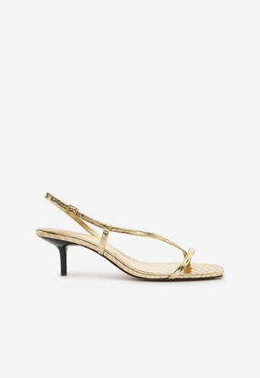 Breathe And Move Heloise Metallic Leather Sandal