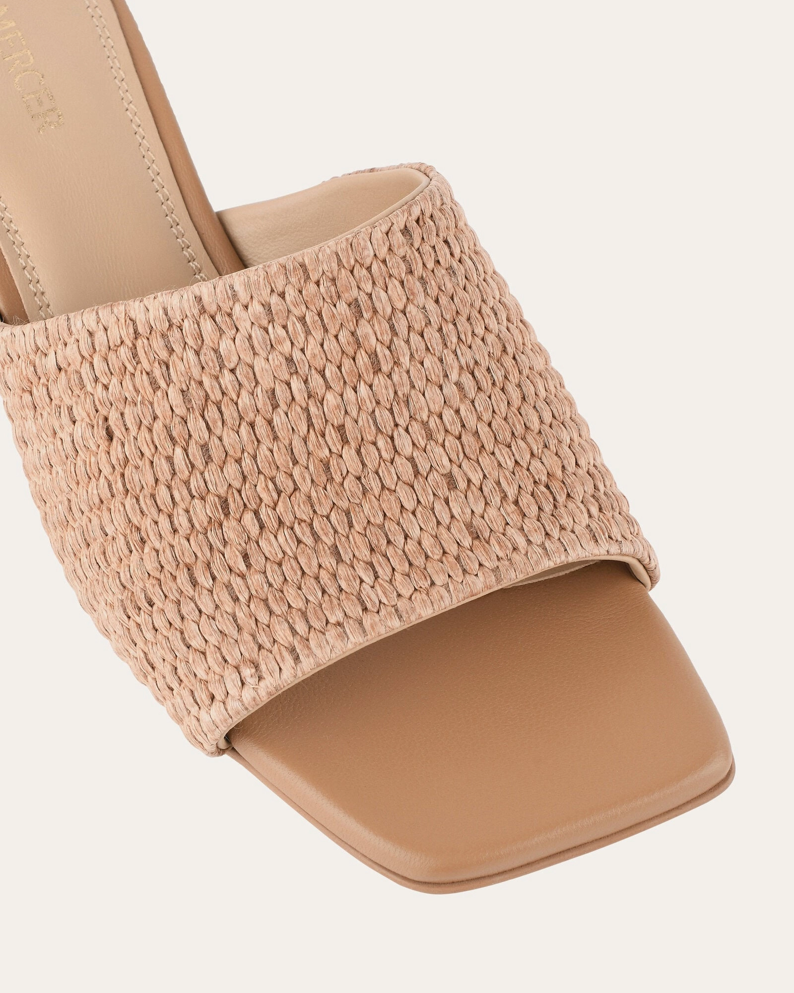 Signature Look Elevate Your Day Herbie Mid Heel Sandals Tan Raffia