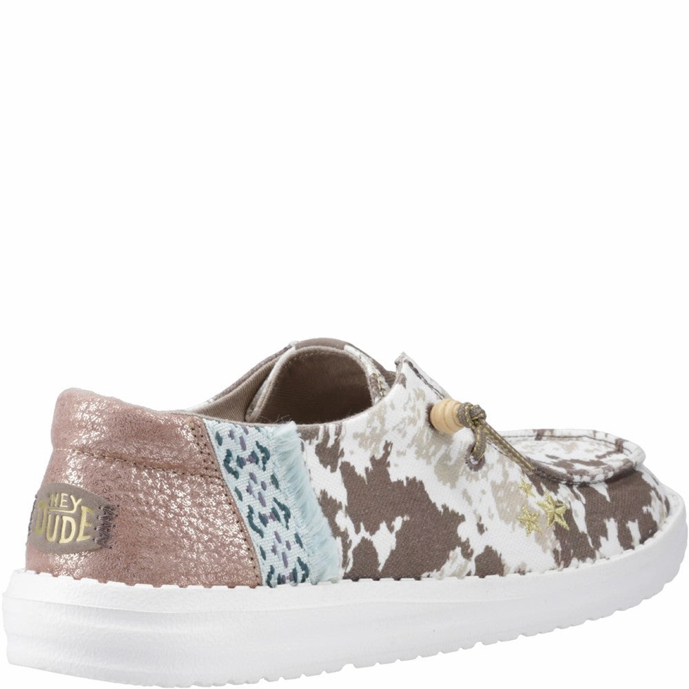 Designed To Shift Live Lightwear Heydude Wendy Disco Cow Shoes