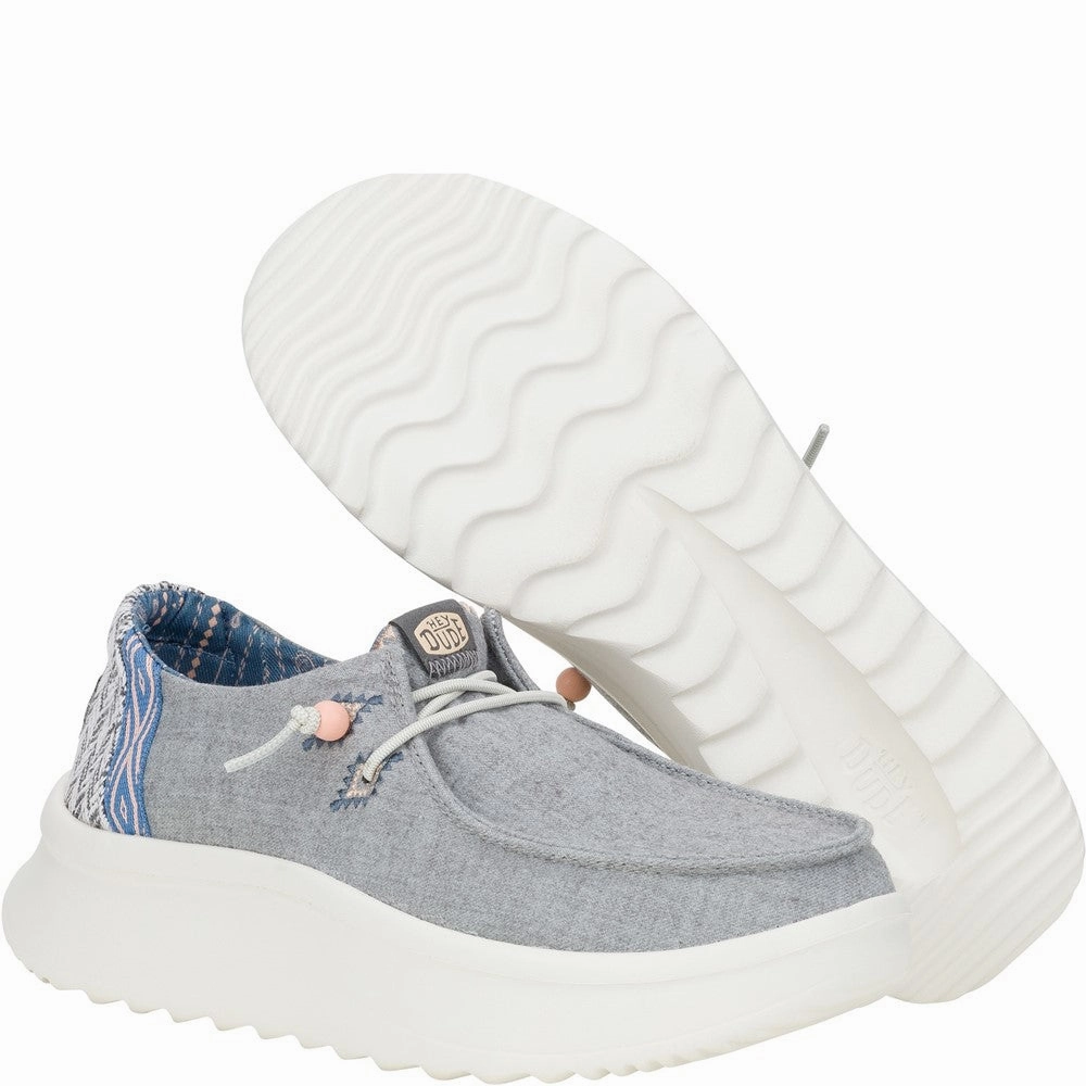 Feel-Based Fashion Quiet Cool Heydude Wendy Peak Chambray Woven Shoes