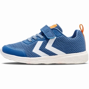 Hummel Blue/Yellow Actus Recycled Jr Sneakers Crafted Minimal Everyday Fresh