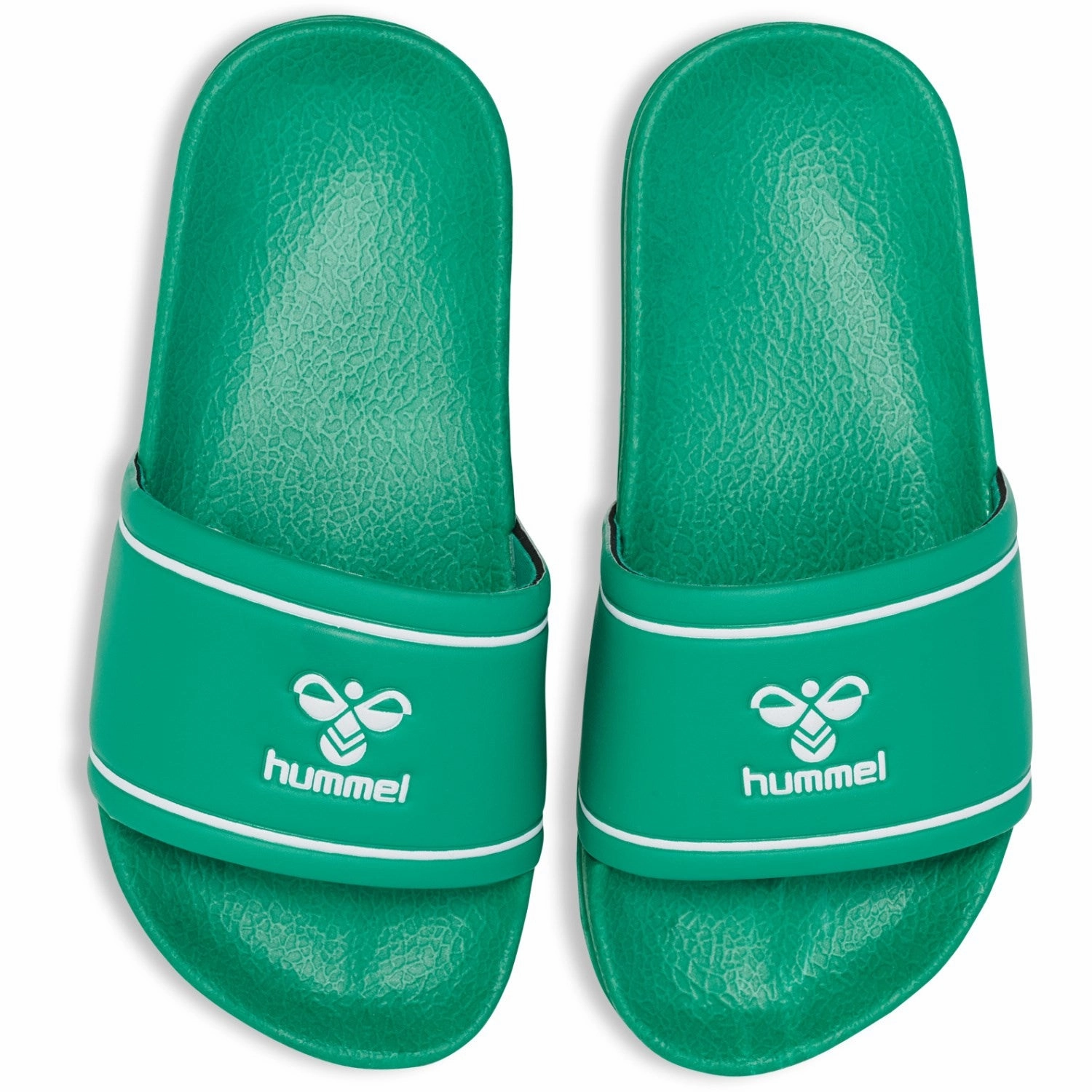 Hummel Green/White Pool Slide Jr Daily Vibe