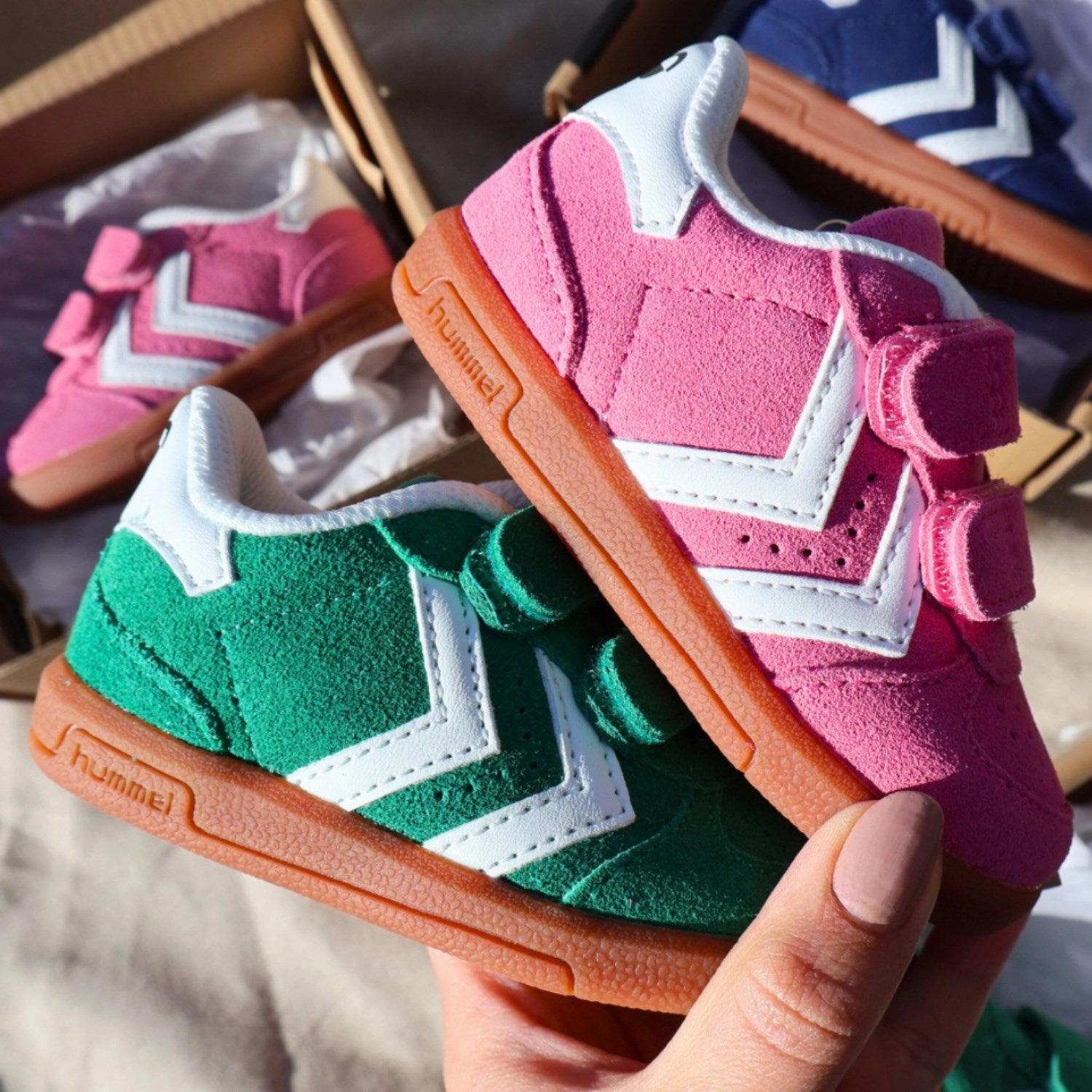 Move Clean Hummel Pepper Green Victory Suede Ii Infant Sneakers