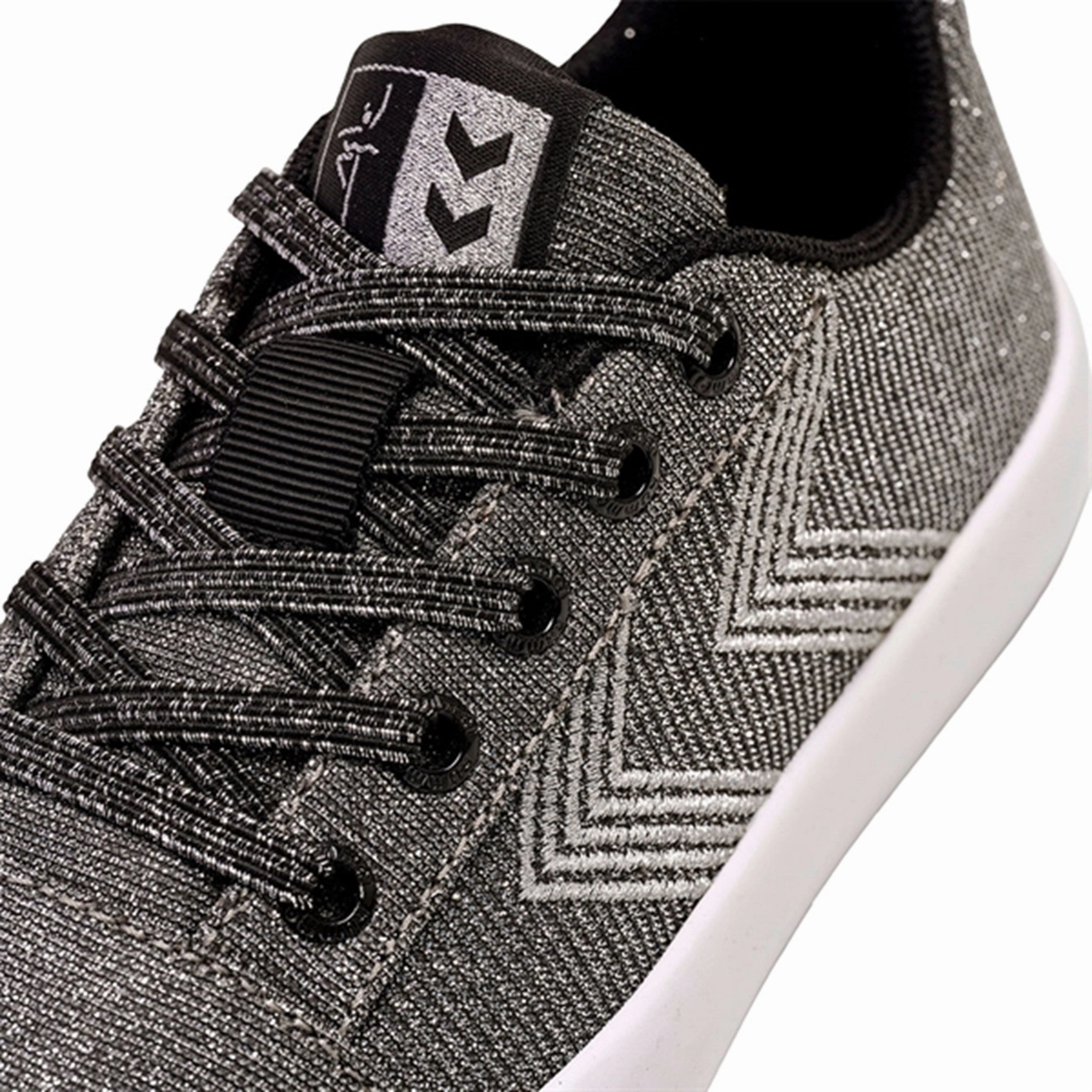 Engineered Casual Elevated Gear Hummel Prima Base Court Point Black Glitter Sneakers