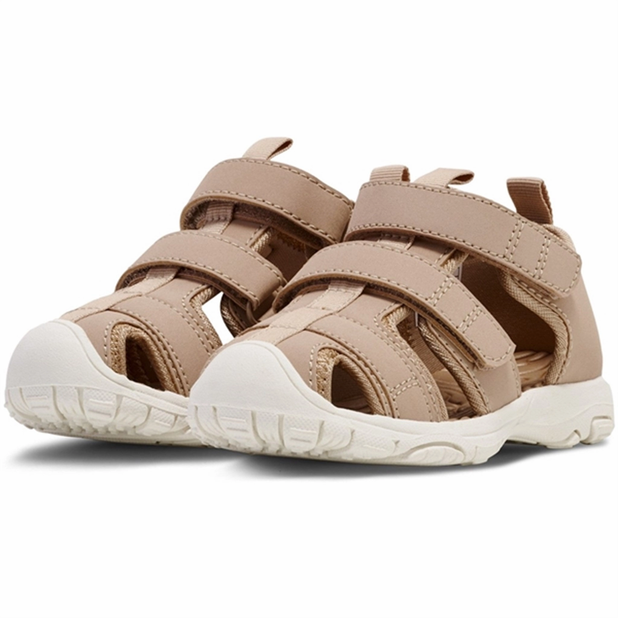 Hummel Sandal Velcro Infant Warm Taupe Layered Living Flow In Motion