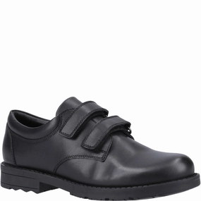 Living Flow Hush Puppies Barry Xl Senior School Shoes
