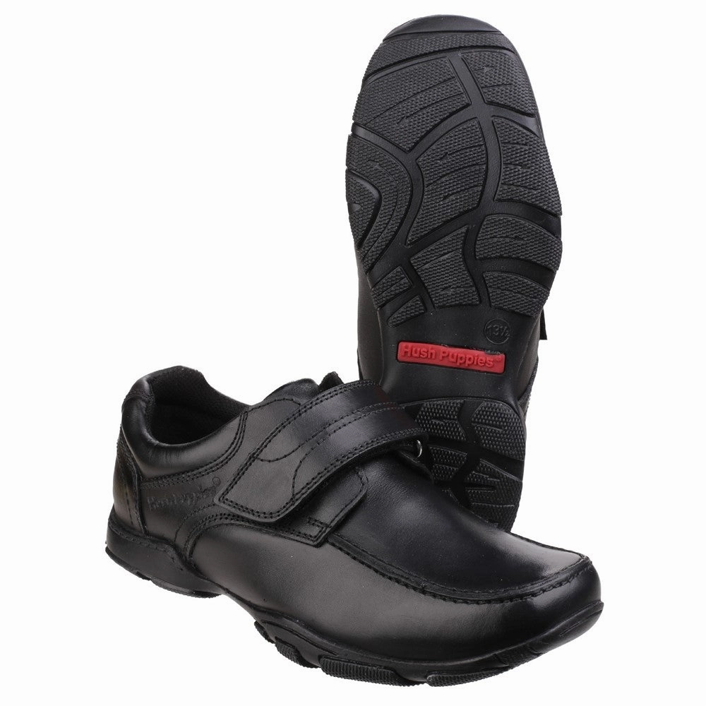 Living Wear Hush Puppies Freddy Single Fit Junior School Shoes