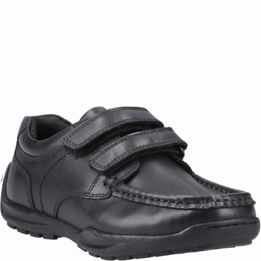 Minimal Focus Bold In Simplicity Hush Puppies Maddox Touch Fastening Junior School Shoes