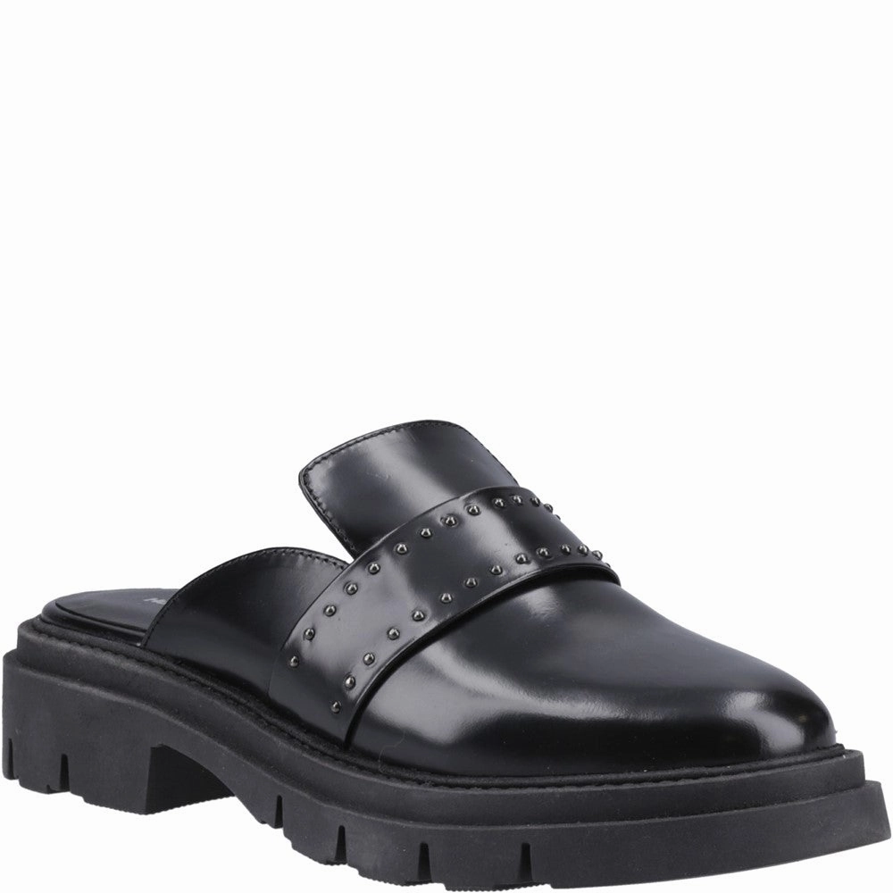 Edge-Layered Simple City Hush Puppies Nicole Studded Mule