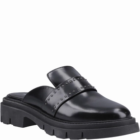 Edge-Layered Simple City Hush Puppies Nicole Studded Mule