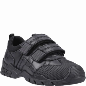 Functional Ease Lifestyle Built Hush Puppies Tristen Touch Fastening Junior School Shoes