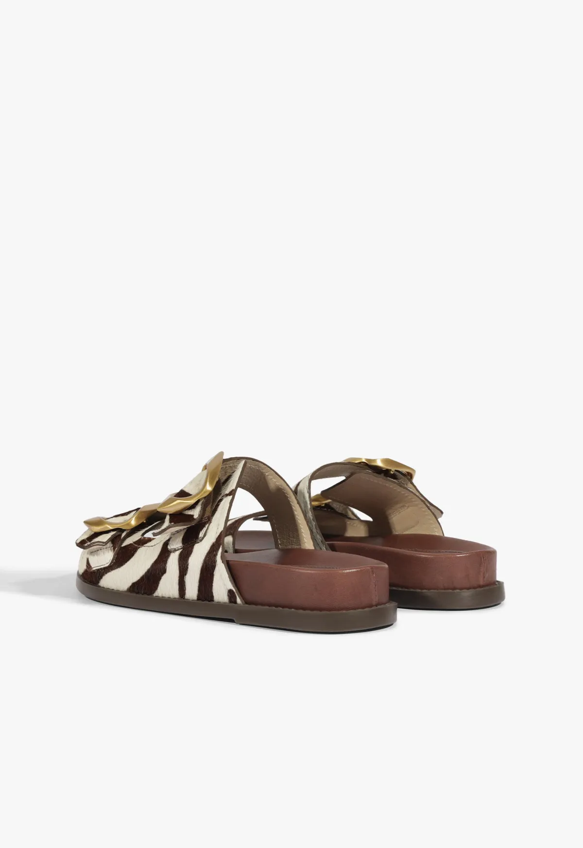 Essential Structure Olga Animal Print Leather Sporty Sandal